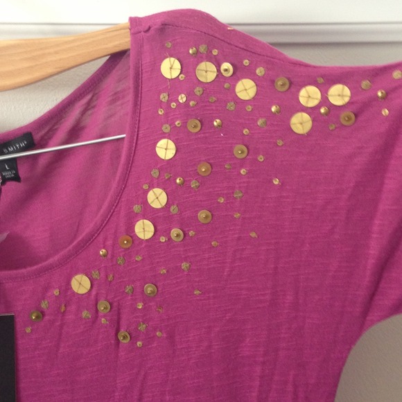 Cinched waist tunic top with sequin detail - Picture 3 of 4