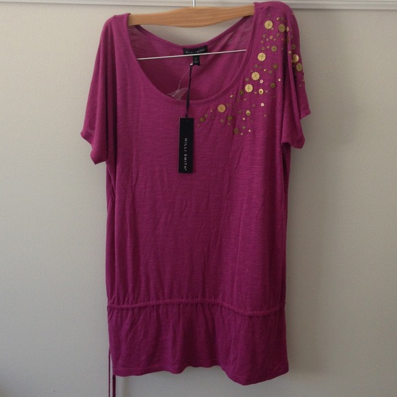 Cinched waist tunic top with sequin detail - Picture 4 of 4