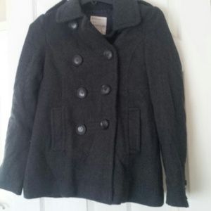 Dark Grey Coat with black stripes