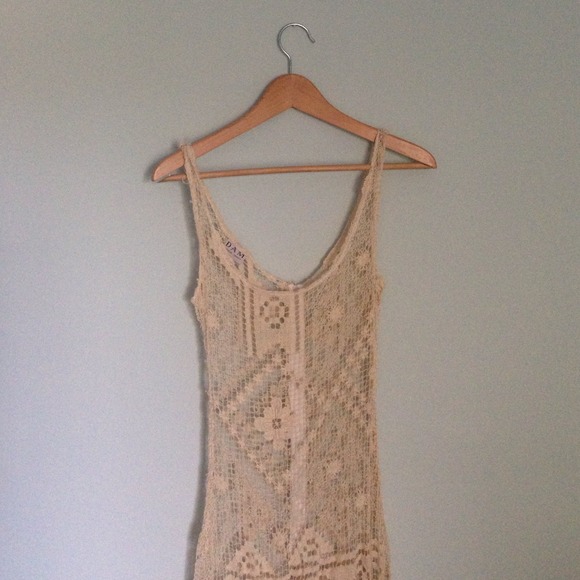 Vintage 1970s crochet dress (unlined, needs slip).