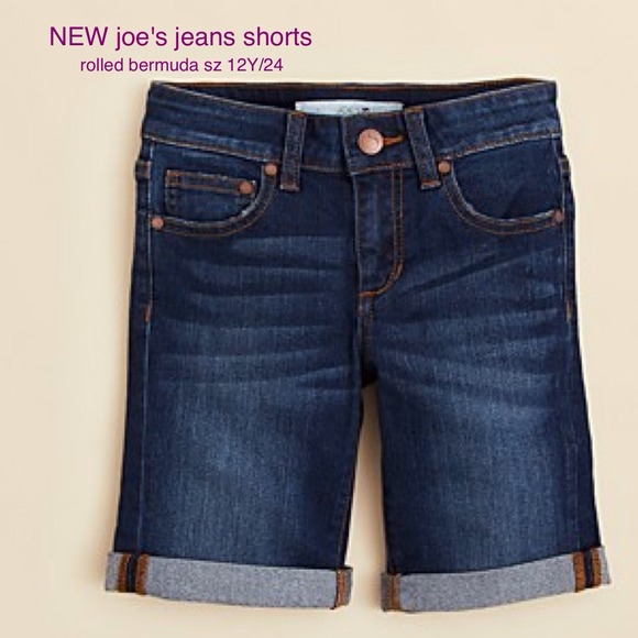 NEW joe's jeans rolled bermuda shorts sz 12y/24