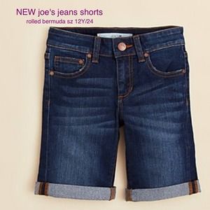NEW joe's jeans rolled bermuda shorts sz 12y/24