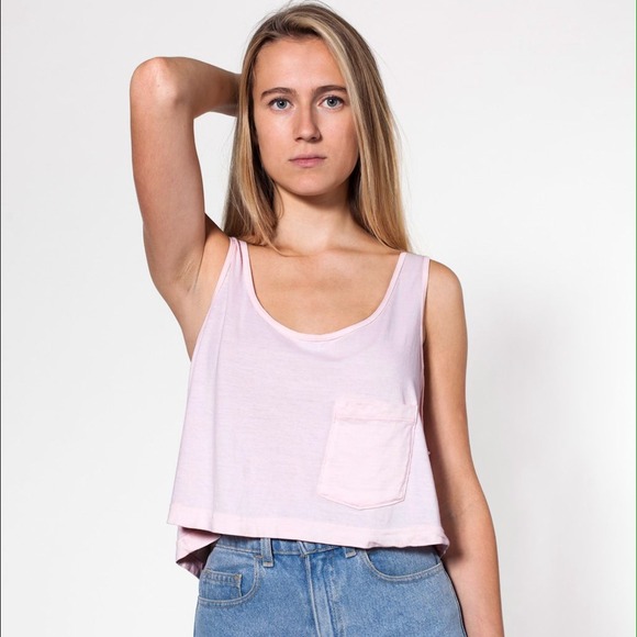 American apparel Light pink pocket crop tank - Picture 1 of 1