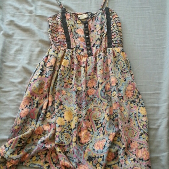 Paisley printed sun dress