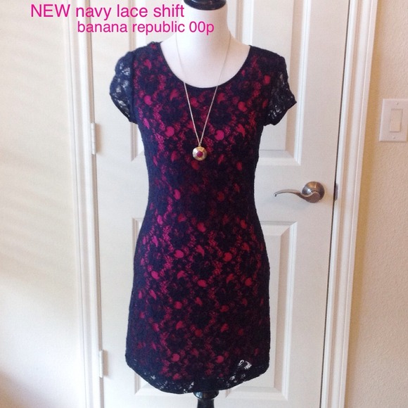 Banana Republic Dresses - BRAND NEW navy all lace dress. Banana Republic 00p Banana Republic Dresses - BRAND NEW navy all lace dress. Banana Republic 00p