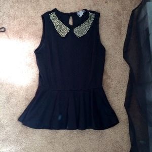 Kirra (Small) embellished collar top