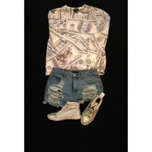 Holographic Silver Sneakers ((size 7))