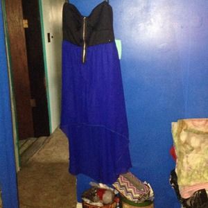 Blue/Black Highlow dress