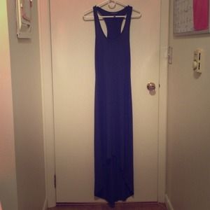 Gray high-low maxi dress