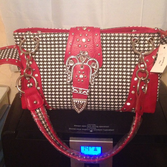 Alabama Houndstooth blingy purse.