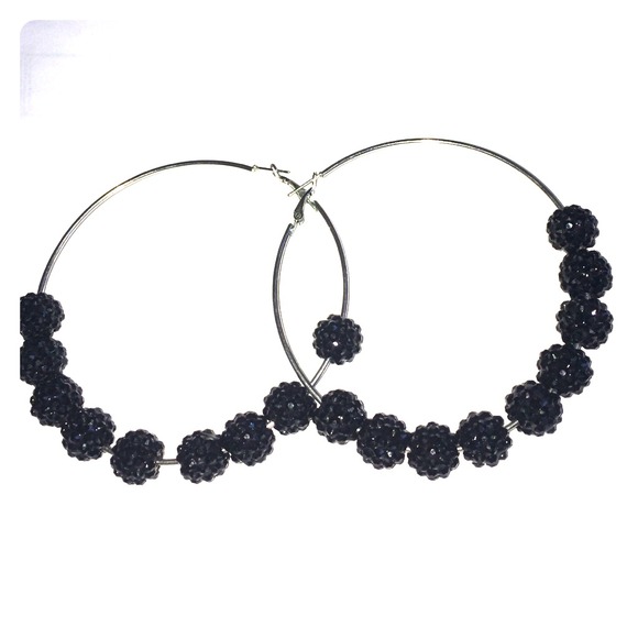 Beaded hoop earrings