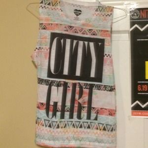 Summer tribal print muscle tank