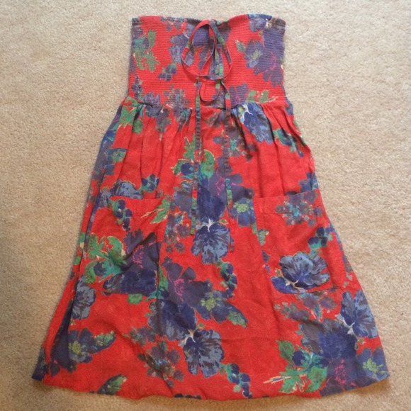 Coral Flower Dress