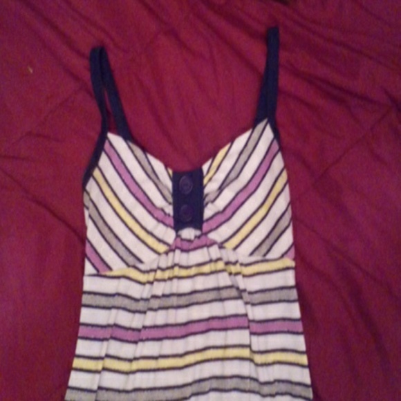 Striped tank top. Ties in back - Picture 1 of 2