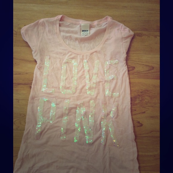 PINK sequin tee