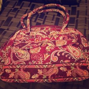 Vera Bradley Piccadilly plum bowler bag