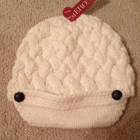 Hand knit beanie hat