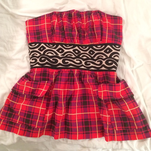 Plenty by Tracy Reese Strapless silk/Cotton Top