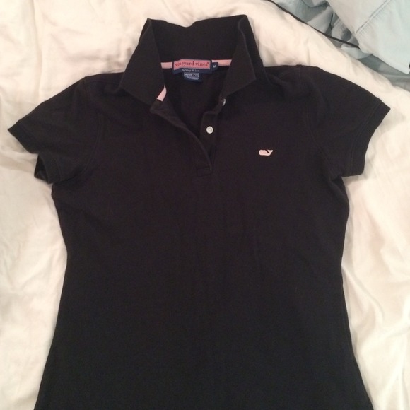 Vineyard Vines Slim Fit Black Stretch Polo Shirt