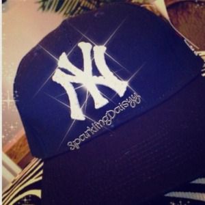 Swarovski Encrusted Yankee hat
