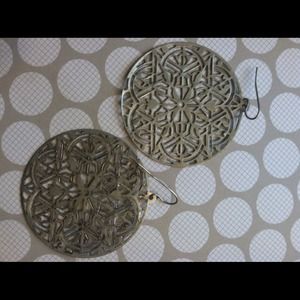 Design metal earrings