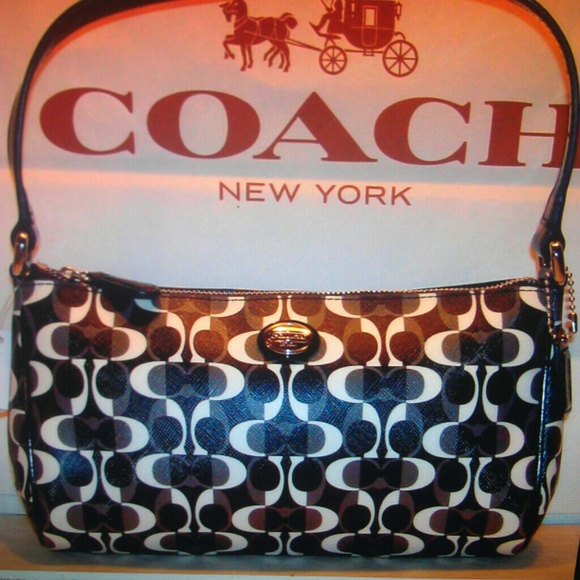 NWT Coach Signature Dream Peyton Bag Handbag Pouch