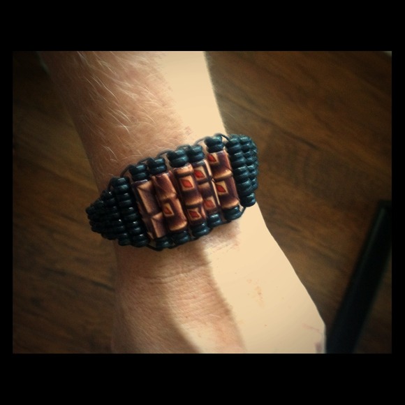 Interesting Mexican beaded bracelet