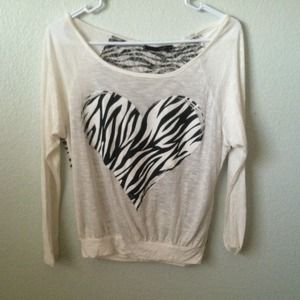 Zebra heart shirt