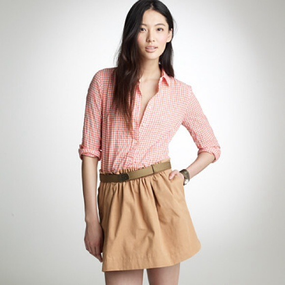 J.crew gingham button up shirt