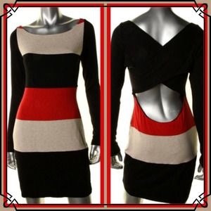 Bailey 44 NWT Colorblock LongSleeve Knit Dress XS