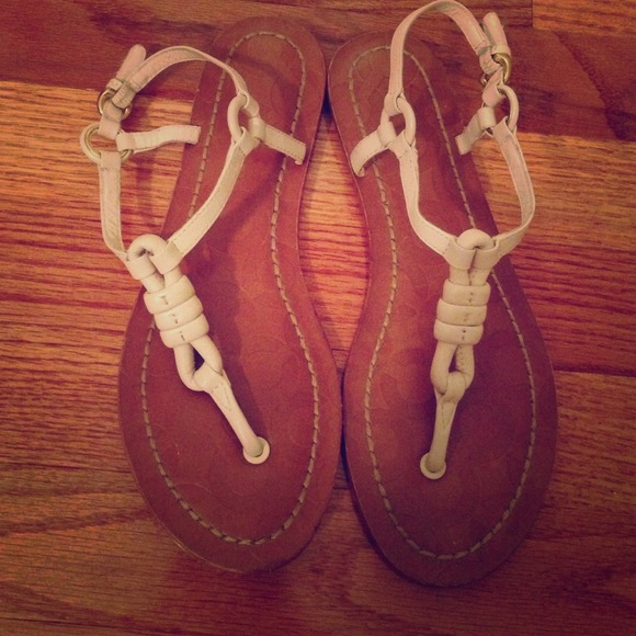 Coach off white sandals