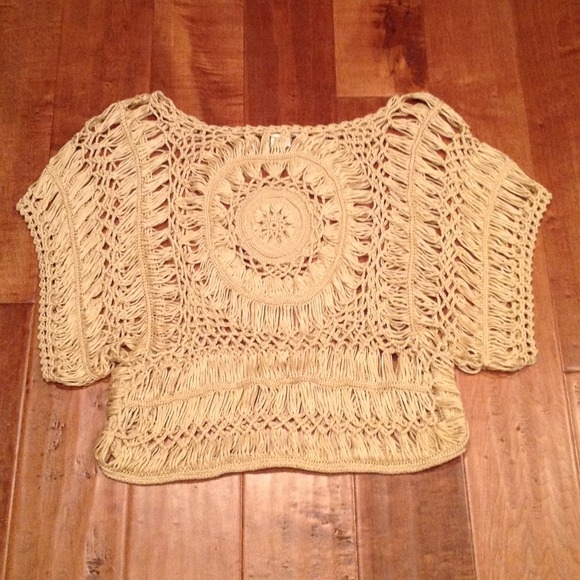 Tan Crotchet Top