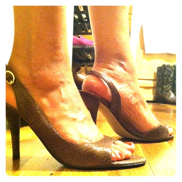 Nine West Faux Snake Skin Heels