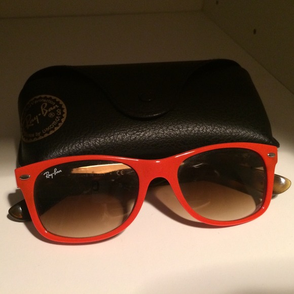 Red Wayfarer Raybans NEVER BEEN WORN