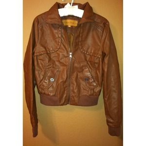 Brown Pleather Jacket