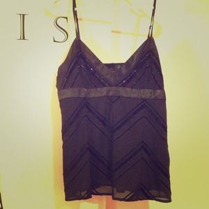 Black sequined tank