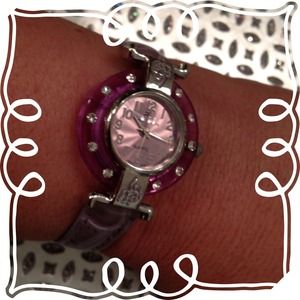 PURPLE LEATHER WATCH