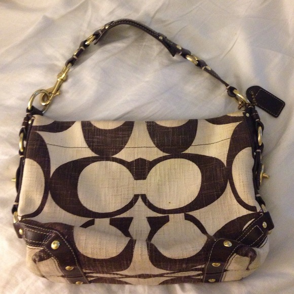 Authentic Coach purse - perfect summer print - Picture 1 of 3