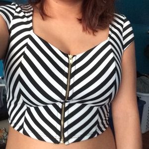 Striped crop top