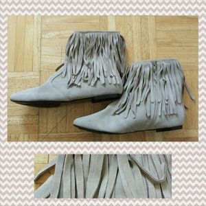 Sam Edelman Fringe Booties Size 7.5