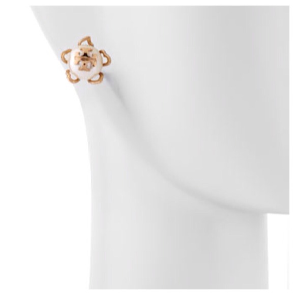 NWOT! Tory Burch Emma Pearlescent Earrings - gold - Picture 2 of 4