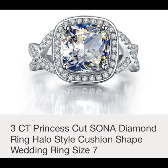 ❗️SOLD❗️3CTPrincess Cut SONA Diamond Ring