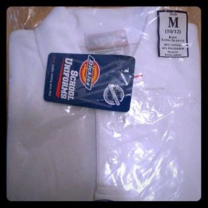 2 long sleeve white uniform shirts