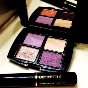 Lancôme Eyeshadow quad and Definicils Mascara