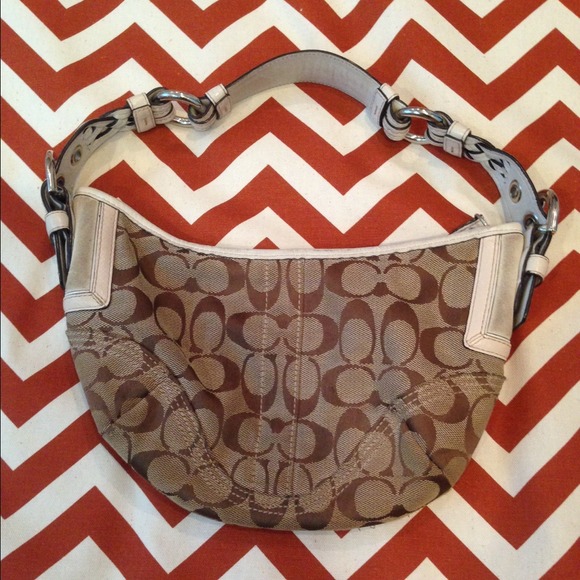 💯% Authentic White Leather Coach Bag