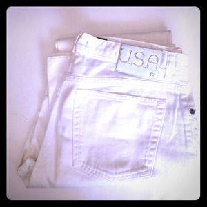 Men's john Varvatos men's white jean sz 36