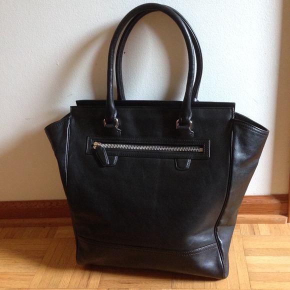 Black Coach Legacy Leather Tote - Picture 2 of 4