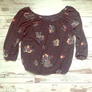 American Eagle cutoff top