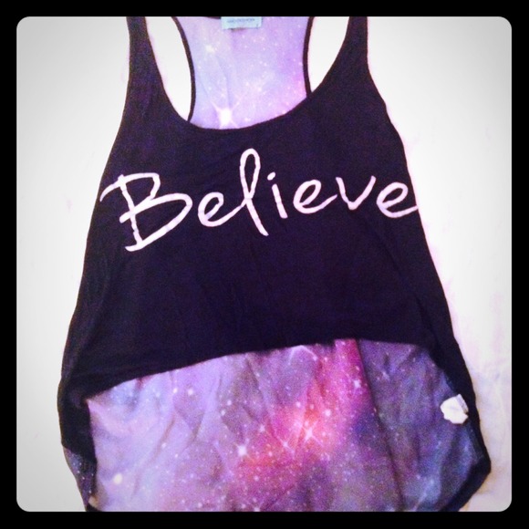 "Believe" high-low galaxy tank