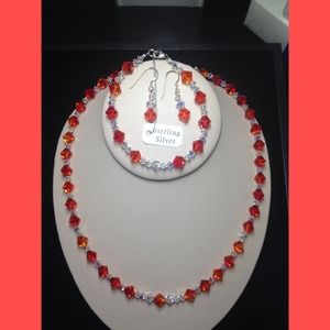 SWAROVSKI Necklace  Fire Opal Aurore Boreale